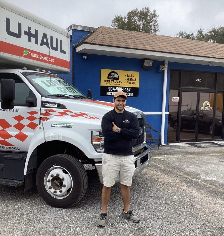 Man standing by a U-Haul truck at Box Trucks of Jacksonville