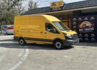 Yellow Ford Transit box truck for sale at Box Trucks of Jacksonville.