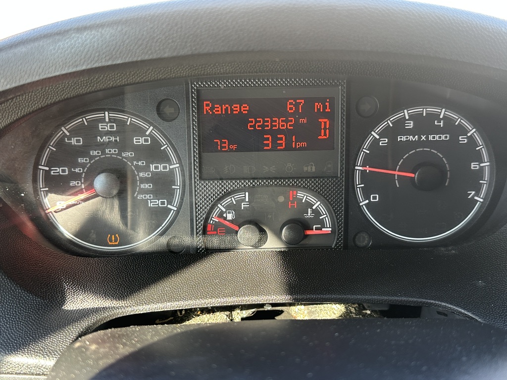Fiat Ducato dashboard: 67 mi range, 73°F, 3:31 PM, 223362 mi