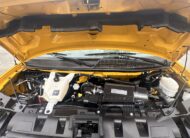 2020 GMC Savana 3500 engine bay, yellow hood open, showing components.