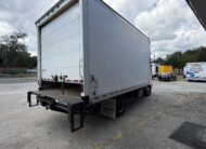 Rear view of a 2019 Isuzu NQR 16ft. diesel box truck with liftgate