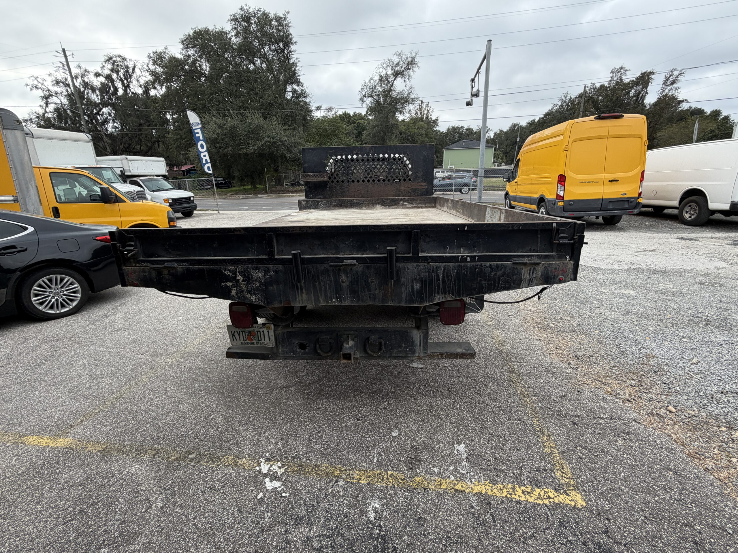 2019 Ford F-550 stake body truck rear view
